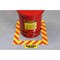 Brady ToughStripe Floor Marking Tape Roll, Diagonal Stripes, Red on Yellow, 4in x 100ft, 100PK 132432 - alternate 2