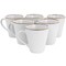 Elama Arthur 6 Piece Stoneware Mug Set in Matte White with Gold Rim ELM-ARTHUR6M - alternate 1