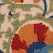 Homeroots 5' Navy Blue Beige Green Blue And Red Round Floral Indoor Outdoor Area Rug 546785 - alternate 4
