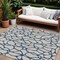 Homeroots 8' X 10' Beige And Blue Geometric Washable Indoor Outdoor Area Rug 599175 - alternate 1