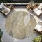 Homeroots 8' Wheat Taupe And Ivory Round Argyle Washable Indoor Outdoor Area Rug 613743 - alternate 6