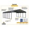 Arrow 20 x 29 x 7 ft Charcoal Carport CPHC202907 - alternate 9