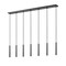 Z-Lite Forest 7 Light Linear Chandelier, Matte Black, 54 In W 919MP12-7L-MB-LED - alternate 4