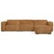 Homeroots 122" Sienna Leather Sofa With Ottoman With Brown Legs 641056 - alternate 3