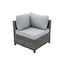 Deko Living Outdoor Sectional Wicker Sofa, Chairs and Table, 8 Pieces, Gray w/Blue and Gray Cushion Covers COP30111 - alternate 4