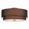Vaxcel Burnaby Gold Brass Mid-Century Modern Semi Flush Mount Ceiling Light Black Linen Drum Shade C0308 - alternate 1