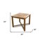 Homeroots 36" Brown Square Solid Wood Trestle Base Dining Table 476415 - alternate 5