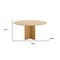 Homeroots 58" Beige Solid Wood Pedestal Base Round Top Dining Table 712172 - alternate 4