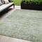 Homeroots 5' X 8' Artichoke Green And Ivory Striped Washable Indoor Outdoor Area Rug 604513 - alternate 1