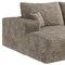 Homeroots 107" Camel Corduroy Modular Compression Foam Sofa With Toss Pillows 712962 - alternate 3