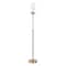 Homeroots 66" Brass Adjustable Torchiere Floor Lamp With Clear Glass Cylinder Shade 523380 - alternate 6