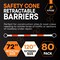 Xpose Safety Retractable Cone Bar Orange/White, 72in to 120in Length, 80PK CBO72/120-80-X - alternate 3