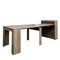 Homeroots 98" Light Brown Wood Self-Storing Extendable Dining Table With Storage 694688 - alternate 1