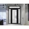 Vdomdoors Front Exterior Prehung FiberGlass Door Frosted Glass / Manux 8102 Matte Black / 2 Sidelight and Tra MANUX8102EXD-BLK-W14+36+14 x H80+14-RH - alternate 3