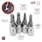 Performance Tool 8 pc. 3/8 in. Dr. SAE Hex Bit Set, Chrome Vanadium, Corrosion Resistant W38870 - alternate 2