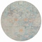 Homeroots 8' Green Blue And Gray Round Oriental Washable Indoor Outdoor Area Rug 587436 - alternate 5