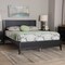 Baxton Studio Primrose Mid-Century Black Fluted Wood Queen Size Platform Bed 249-13816-ZORO - alternate 5