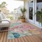 Homeroots 8' X 10' Blue Abstract Washable Indoor Outdoor Area Rug 559174 - alternate 4