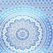 Homeroots 80" X 56" Blue And White Mandala Cotton Hanging Tapestry 397186 - alternate 2