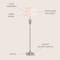 Jonathan Y Othello 62" Metal LED Floor Lamp, Polished Nickel JYL3023A - alternate 7