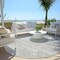Homeroots 8' Silver And Gray Round Abstract Washable Indoor Outdoor Area Rug 588794 - alternate 4