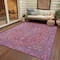 Homeroots 5' X 8' Pink And Lavender Medallion Washable Indoor Outdoor Area Rug 616287 - alternate 5