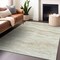 Homeroots 5' X 8' Beige Striped Washable Indoor Outdoor Area Rug 608101 - alternate 5