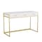 Martha Stewart 19.75 in. D X 47.25 in. W X Engineered Wood, Steel, White/Polished Brass ZG-ZP-028-WH-GLD-MS - alternate 1