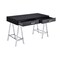 Homeroots 54" Black and Silver Writing Desk With Two Drawers 491474 - alternate 3