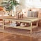 Bali & Pari Minahasa Bohemian Light Honey Braided Rattan Coffee Table 248-13706-ZORO - alternate 2