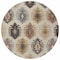 Homeroots 8' Beige Copper And Gray Round Southwestern Washable Indoor Outdoor Area Rug 615112 - alternate 6