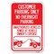 Signmission Customer Parking Only No Overnight Parking Un, 18 Inch X 24 Inch 1 Sign, Heavy Gauge Aluminum A-1824-24206 - alternate 1
