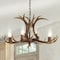 Jonathan Y Eldora 26" 4-Light Rustic Farmhouse Adjustable Resin Antler LED Chandelier, Brown JYL6301A - alternate 9