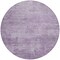 Homeroots 8' Lavender And Plum Round Abstract Washable Indoor Outdoor Area Rug 616240 - alternate 4