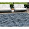 Homeroots 10' X 14' Navy Blue And Denim Blue Damask Washable Indoor Outdoor Area Rug 588189 - alternate 1