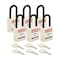 Brady Velocity Lockout Padlocks Nylon 1.5in Clearance KA Plastic Shackle White 6PK SDPL-WHT-38PL-KA6 - alternate 1
