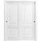 Sartodoors Sliding Closet Bypass Doors 64 x 80in, Lucia 8831 White Silk, Sturdy Rails Moldings Trims LUCIA8831DBD-WS-64 - alternate 4