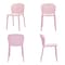 Homeroots Set Of Four Pink Heavy Duty Plastic Juvenile Chairs, 4PK 554665 - alternate 3