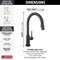 Delta Trinsic Single Handle Pull-Down Kitchen Faucet with Touch2O Technology 9159T-BL-DST - alternate 3