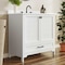 Flash Furniture Haven 36in. Vanity w/Sink, Storage Cabinet w/Blk Hardware, Bottom Drawer, Marble Countertop, Wht FS-BN-4-36-KD-WH-HDBLK-GG - alternate 7