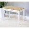 Homeroots 39" Oak and White Wood Writing Desk With Two Drawers 469111 - alternate 3