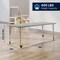 Flash Furniture Commercial Adjustable Height Rectangular Activity Table - Locking Casters-LTGY XU-A3072-REC-LTGRY-T-P-CAS-GG - alternate 4