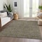 Homeroots 8' X 10' Olive Green Beige And Taupe Floral Washable Indoor Outdoor Area Rug 582299 - alternate 6