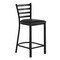Flash Furniture HERCULES Black Ladder Back Metal Restaurant Counter Stool - Black Vinyl Seat XU-DG697BLAD-24-BLKV-GG - alternate 7
