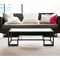 Homeroots 54" Black Glass And Steel Coffee Table With Shelf 521998 - alternate 6