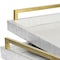 Homeroots Set of Two Silver Wood Geometric Serving Trays With Handles 518595 - alternate 6