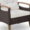 Homeroots Three Piece Outdoor Beige Rattan Sofa Seating Group with Beige Cushions 625698 - alternate 3