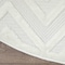 Homeroots 10' Ivory And White Round Geometric Indoor Outdoor Area Rug 555945 - alternate 6