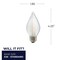 Bulbrite Spunlite 4w Dimmable C15 LED Filament Medium (E26) Base - 2700K (Warm White Light), 350 Lumens, 4PK 862787 - alternate 2