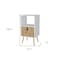Homeroots 30" White And Natural Wood One Drawer Nightstand 553691 - alternate 3